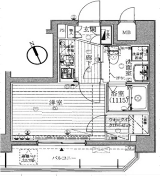 プレール・ドゥーク早稲田 4階階 間取り