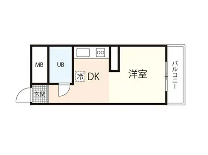 京急西広島マンション(ワンルーム/6階)の間取り写真