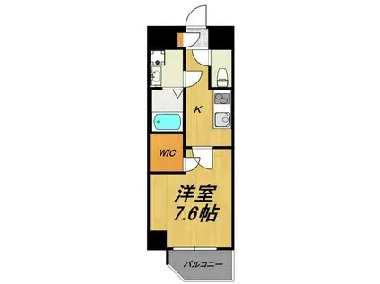 TIRAPALACE天神山(1K/9階)の間取り写真