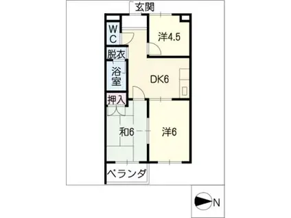 メゾンドM&R(3DK/1階)の間取り写真