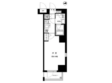 グランフォース秋葉原(1K/7階)の間取り写真