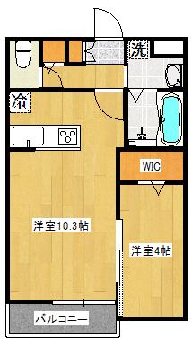 LUSSO(1LDK/1階)の間取り写真