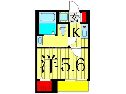 ソラーレ(1K/1階)の間取り写真