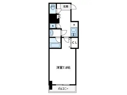 TRANCIEL小岩(1K/8階)の間取り写真