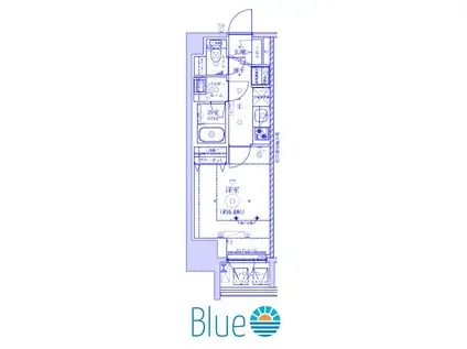RELUXIA横濱鶴見III(1K/10階)の間取り写真