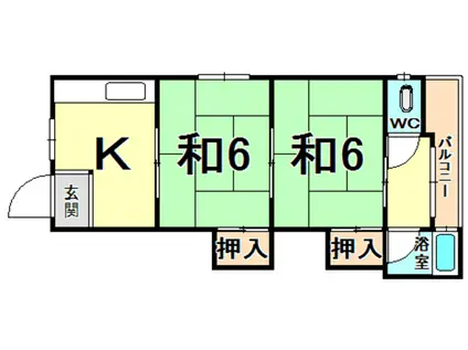 村上文化(2K/1階)の間取り写真