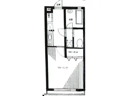 スカイキープ明大前(1K/1階)の間取り写真