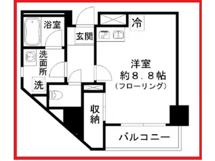 ワン三ノ輪(ワンルーム/5階)の間取り写真
