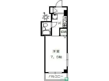 グレース北馬込(1K/2階)の間取り写真