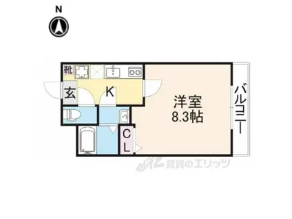 PRIMROSE(1K/2階)の間取り写真