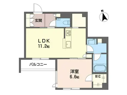 ピン シャン(1LDK/1階)の間取り写真