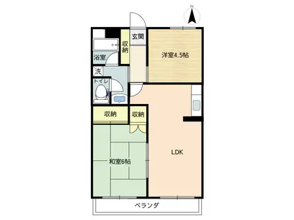 第三桑野マンション(2LDK/3階)の間取り写真