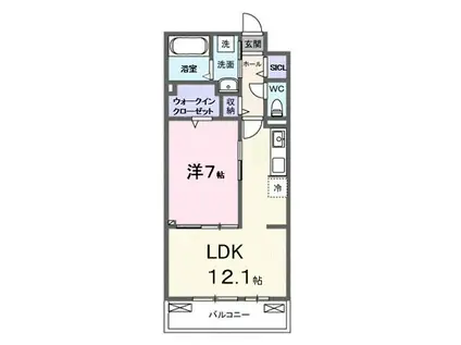 SYS大将軍(1LDK/2階)の間取り写真