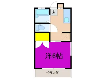 クリスタルコーポ(1K/1階)の間取り写真