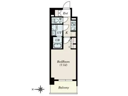 S-RESIDENCE堀田BEAUTE(1K/5階)の間取り写真