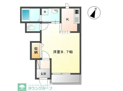 サン・リリー(1K/1階)の間取り写真