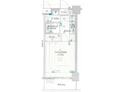 ヴェルステージ西川口Ⅲ(1K/9階)の間取り写真