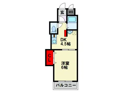 メゾンハイシーマ(1DK/3階)の間取り写真