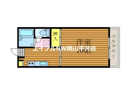 グランドソレーユ(1K/3階)の間取り写真