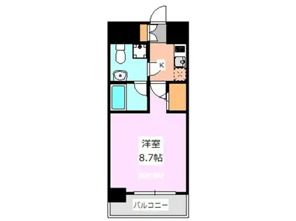 メインステージ王子II(1K/7階)の間取り写真