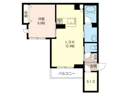 コリーナ旭(1LDK/1階)の間取り写真