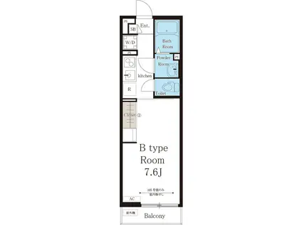 リブリ・アリュールK(1K/3階)の間取り写真