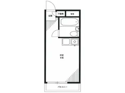 東長崎センチュリー21(ワンルーム/4階)の間取り写真