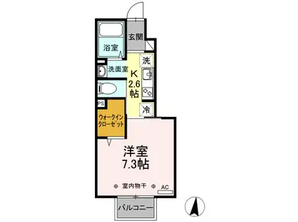 DR相馬駅前I(1K/1階)の間取り写真