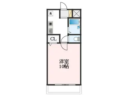 暁21 1号館(1K/2階)の間取り写真