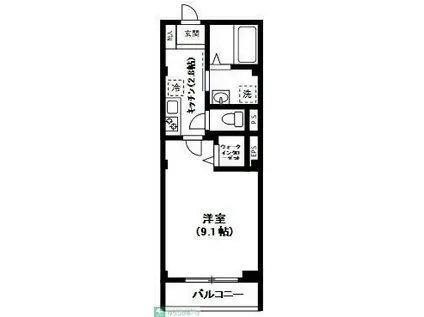 グランドゥール(1K/3階)の間取り写真