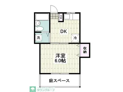 セゾン台ハイツ(1K/1階)の間取り写真