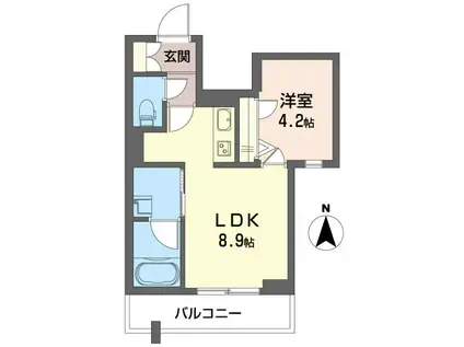 モルド船橋海神(1LDK/2階)の間取り写真