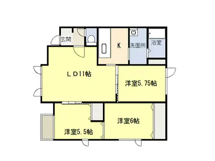 ルミエール412(3LDK/2階)の間取り写真