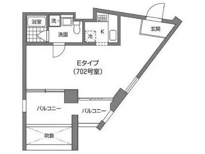 ベンセレーモス(1K/7階)の間取り写真