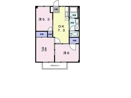 シティブライト(3DK/2階)の間取り写真