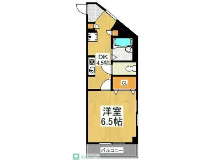 みずほ台マンション(1K/4階)の間取り写真