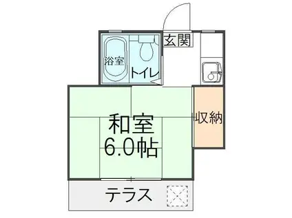 日の出コーポ(1K/1階)の間取り写真