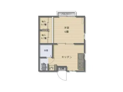 サライ21(1K/2階)の間取り写真