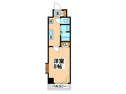 ジェルソミーナ(1K/9階)の間取り写真