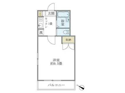 ルミエール池袋(1K/3階)の間取り写真