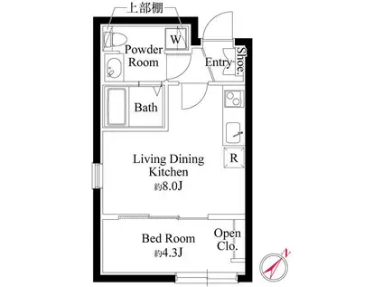 CASA PIAZZA 東池袋(1DK/1階)の間取り写真