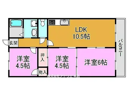 メゾン高井田(3LDK/1階)の間取り写真