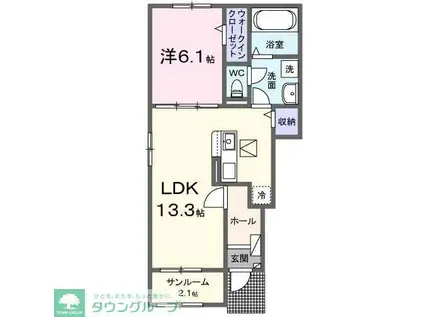 リーフィア A(1LDK/1階)の間取り写真