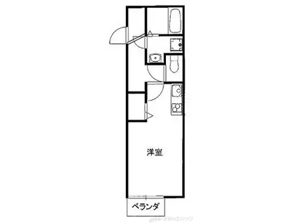 アビタシオン(1K/1階)の間取り写真