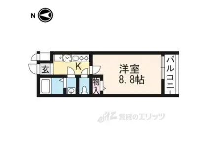 LIBRO京都西陣(1K/3階)の間取り写真