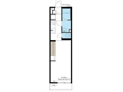 リブリ・ゆうやIII(1K/2階)の間取り写真