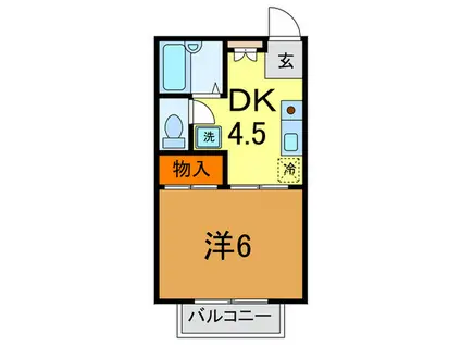 サンコート諏訪山(1DK/2階)の間取り写真