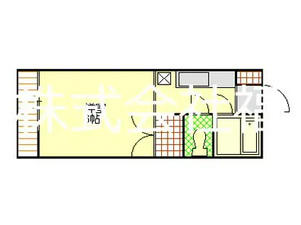 シティーハイツ ヤマト(1K/2階)の間取り写真