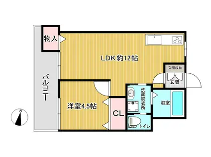 ニチモ日吉第3コーポラス(1LDK/4階)の間取り写真