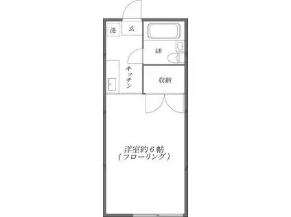 ウイローアパートメントハウス(1K/1階)の間取り写真